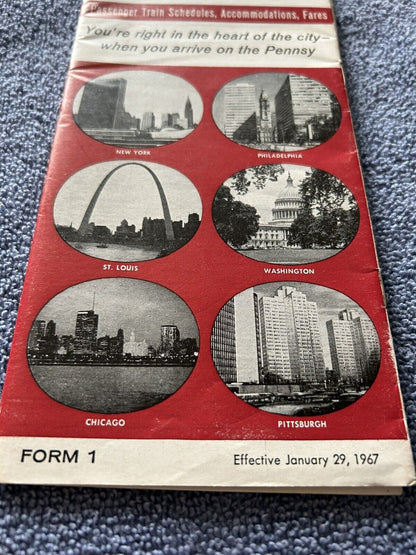 PRR PASSENER TRAIN SCHEDULES JANUARY 29, 1967