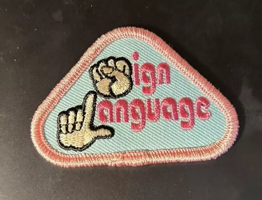 Official Girl Scouts: Girl Scout Iron On Fun Patch: Sign Language