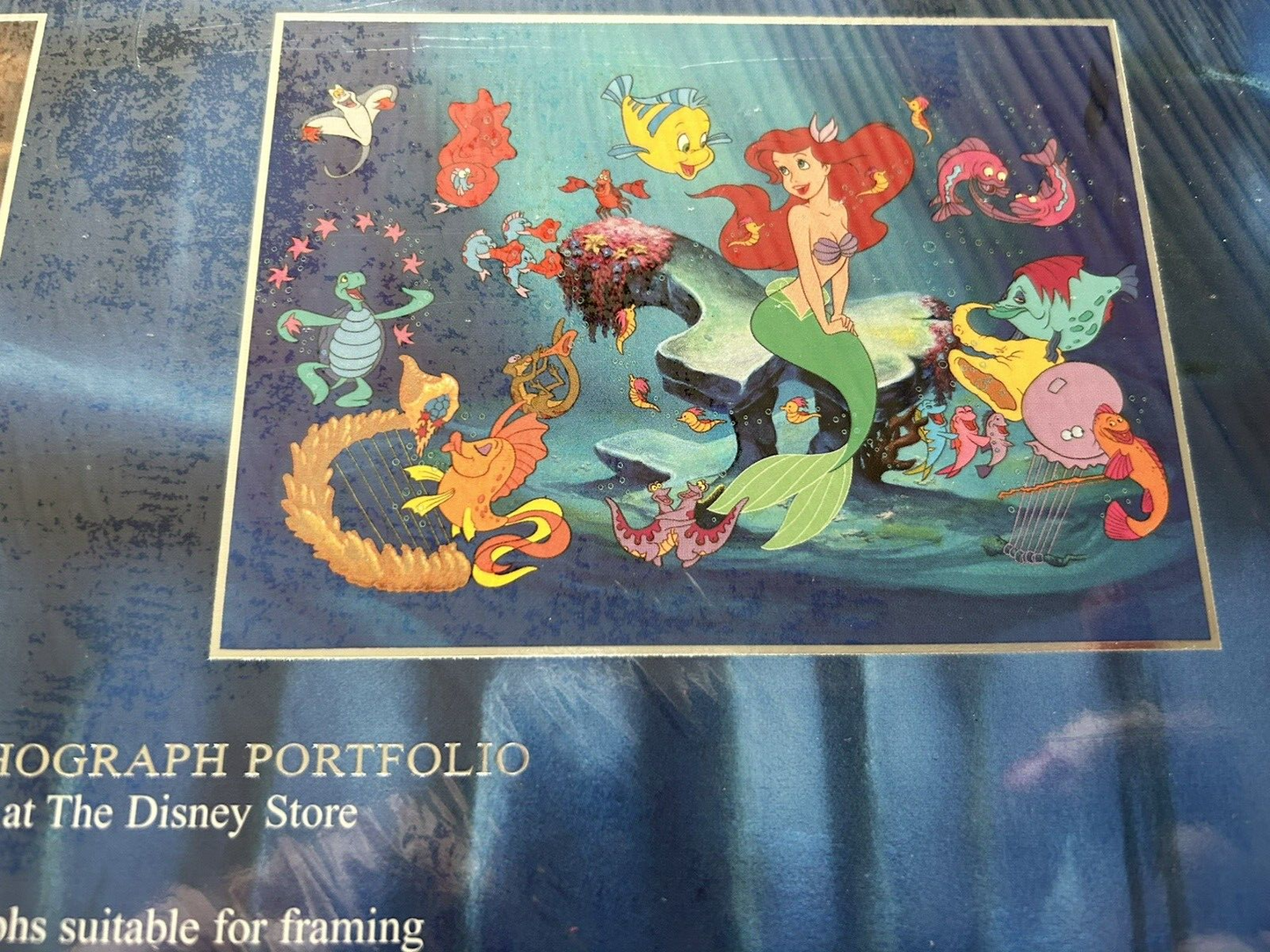 DISNEY'S THE LITTLE MERMAID COMEMORATIVE LITHOGRAPH SET OF 4 14 X 11 INCHES NEW