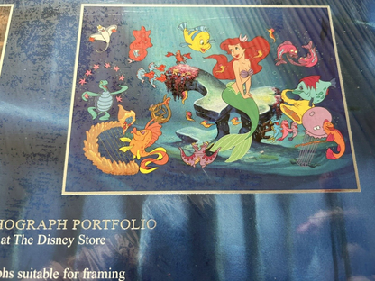 DISNEY'S THE LITTLE MERMAID COMEMORATIVE LITHOGRAPH SET OF 4 14 X 11 INCHES NEW