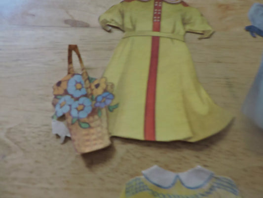 VINTAGE YOUTH PAPER DOLL OUTFITS 6 PIECES