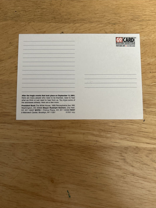 Dear Fire Fighter Postcard (A thank you)