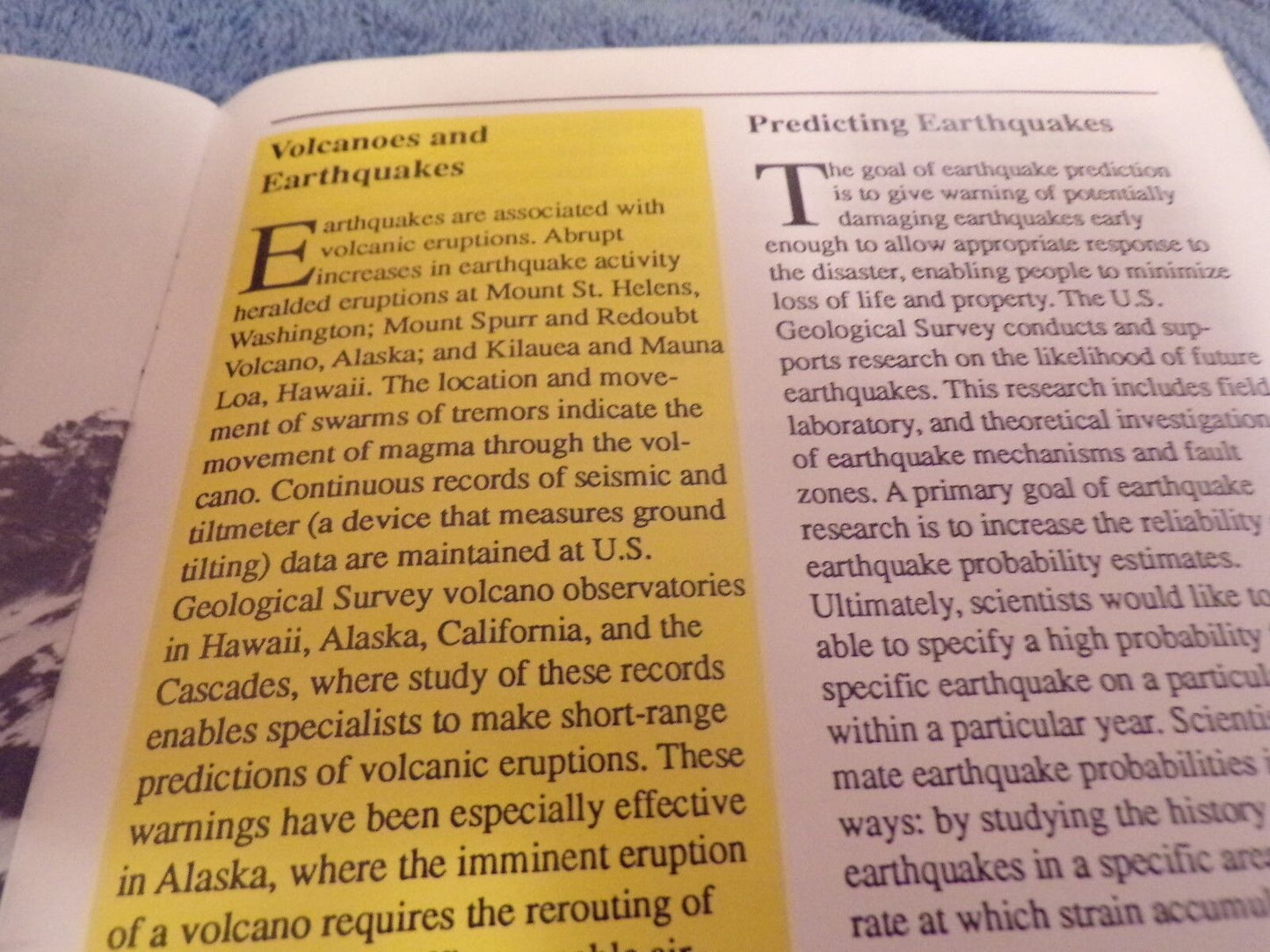 USGS Earthquakes Informational Pamphlet-1999 Printing