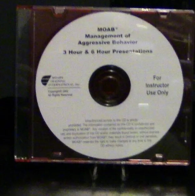 Management of Agressive Behavior 3 HR & 6 HR Presentations CD For Instructors
