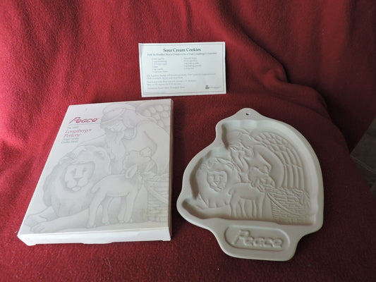 LONGABERGER POTTERY COOKIIE MOLDS--PEACE--1993