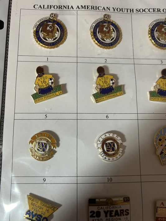 Unique/Rare Set of 20 California State Youth Soccer Pins