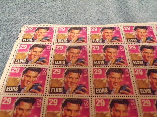 Page of 40 Elvis Presley Stamps (Unused)