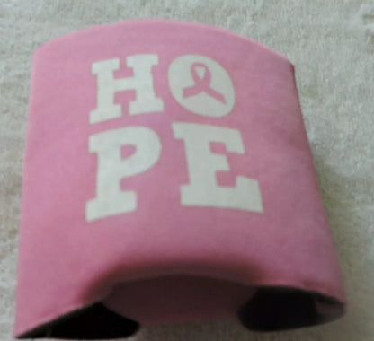 BREAST CANCER "HOPE" KOOZIE ( DRINK HUGGIE) NEW
