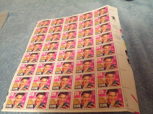 Page of 40 Elvis Presley Stamps (Unused)