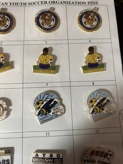 Unique/Rare Set of 20 California State Youth Soccer Pins