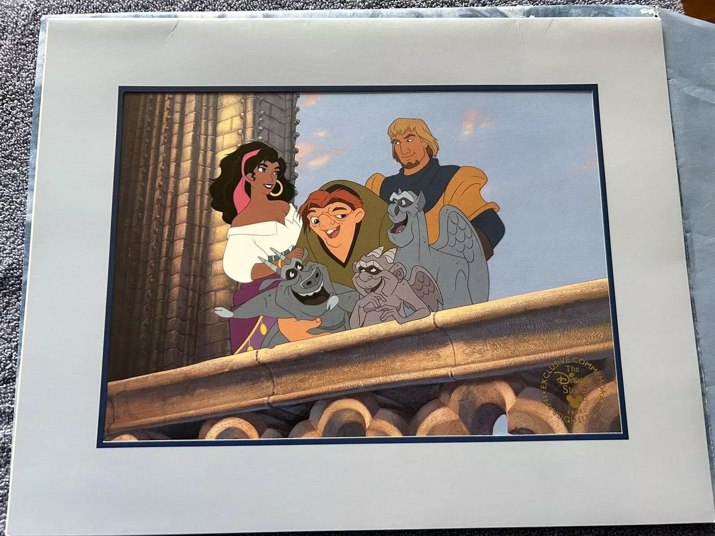 DISNEY'S THE HUNCHBACK OF NOTRE DAME COMEMORATIVE LITHOGRAPH 14 X 11 INCHES-1997