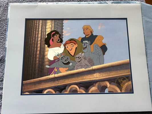 DISNEY'S THE HUNCHBACK OF NOTRE DAME COMEMORATIVE LITHOGRAPH 14 X 11 INCHES-1997
