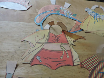 VINTAGE BABY PAPER DOLL OUTFITS 14 PIECES