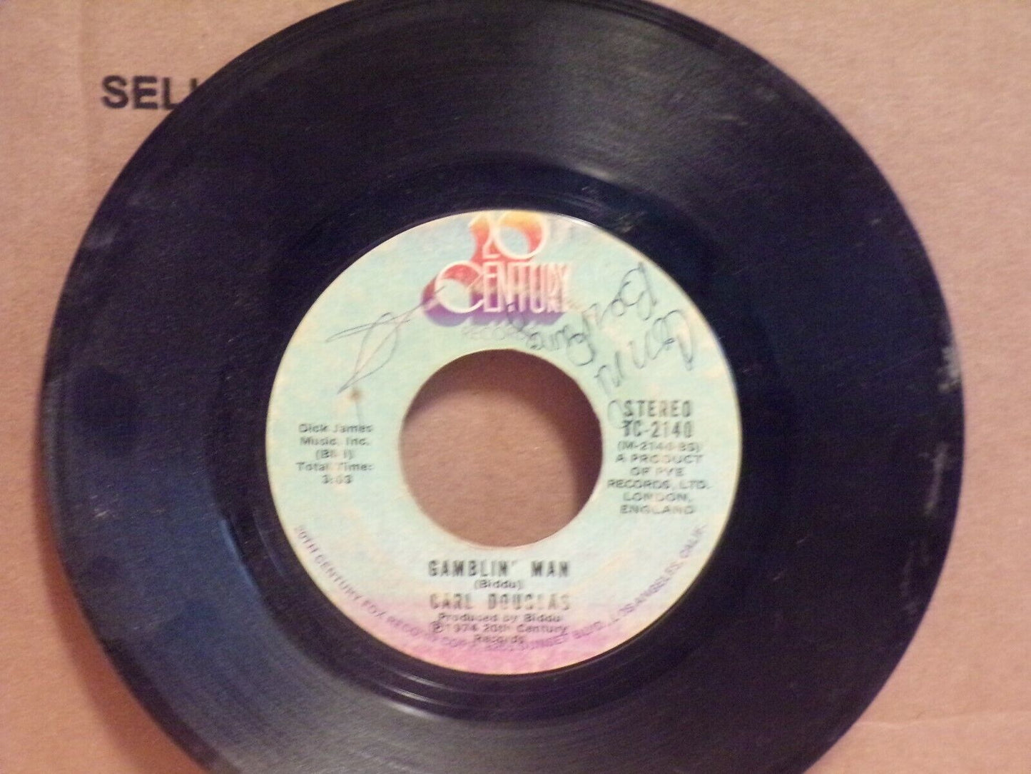 Carl Douglas Presents Kung Fu Fighting/Gamblin' Man Vinyl Record