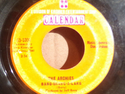 The Archies Presents Truck Driver/Bang-Shang-A-Lang Vinyl Record