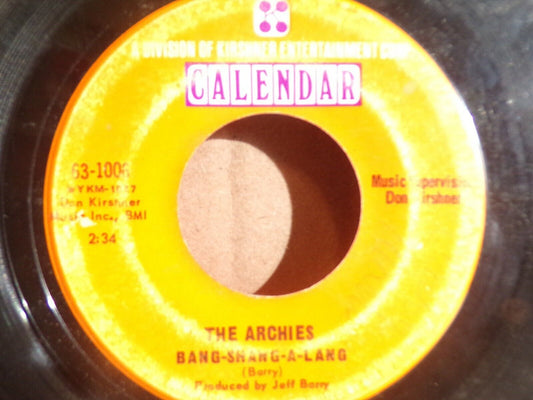 The Archies Presents Truck Driver/Bang-Shang-A-Lang Vinyl Record