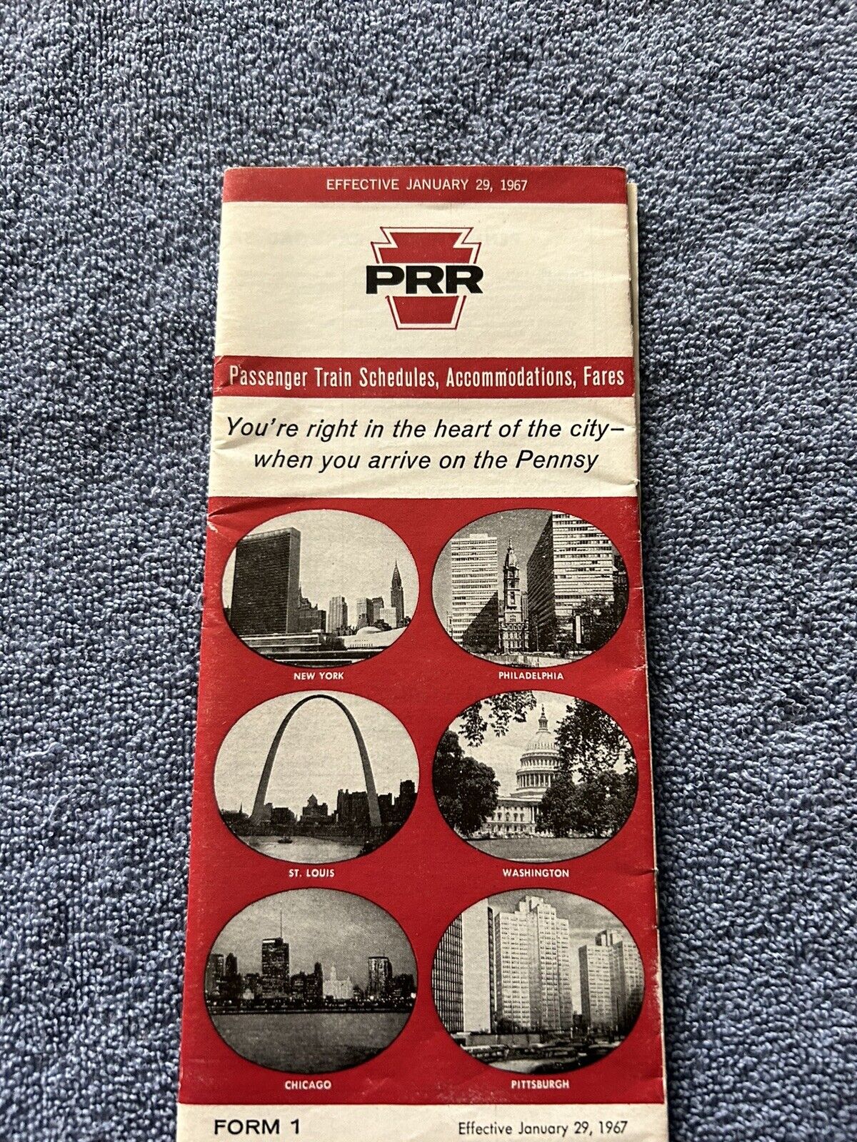 PRR PASSENER TRAIN SCHEDULES JANUARY 29, 1967