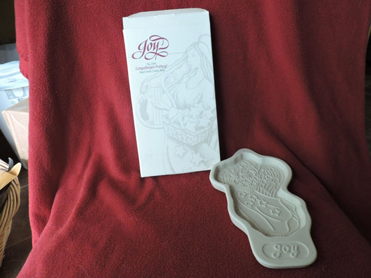 LONGABERGER POTTERY--COOKIE MOLDS--JOY--1996