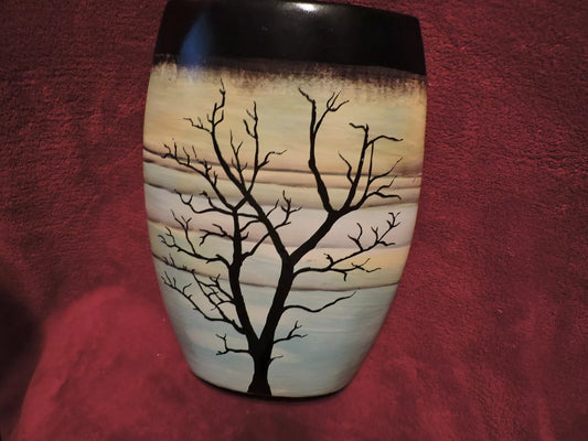 HAND PAINTED CERAMIC VASE