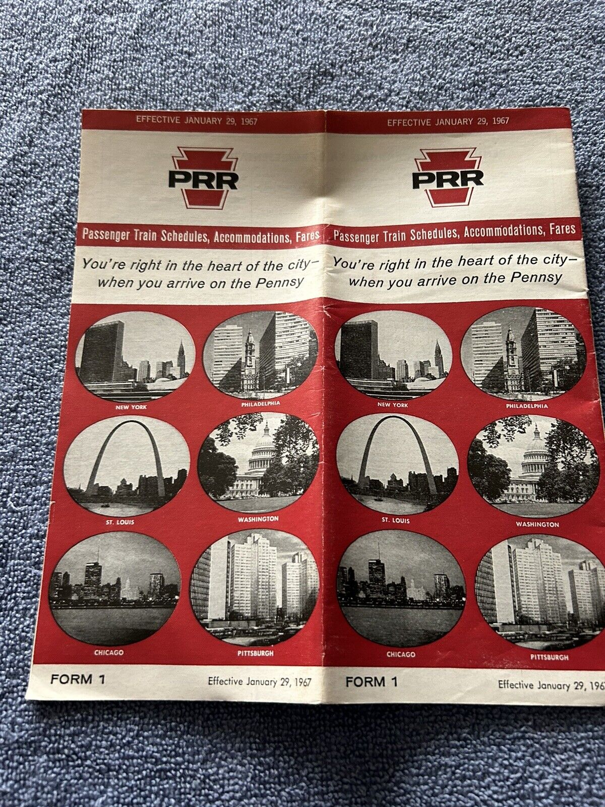 PRR PASSENER TRAIN SCHEDULES JANUARY 29, 1967