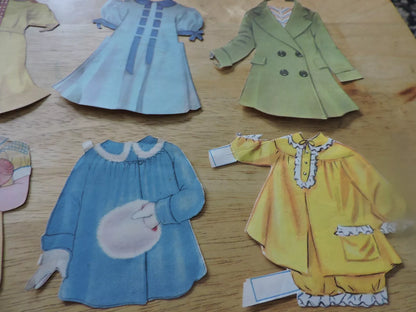 VINTAGE YOUTH PAPER DOLL OUTFITS 6 PIECES