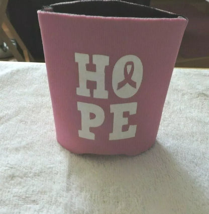 BREAST CANCER "HOPE" KOOZIE ( DRINK HUGGIE) NEW