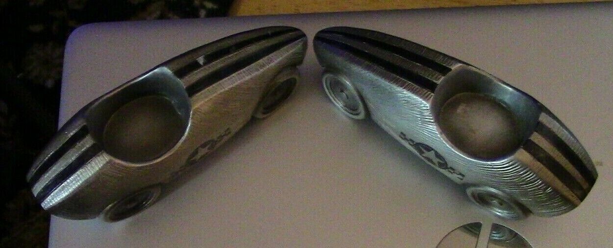 Set of Ceramic Race Cars (5" Long X 1 1/2" Wide) Trophies/Desk Display/ ETC.