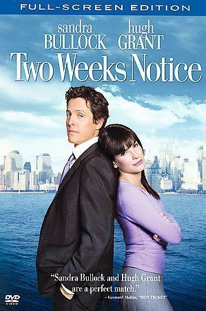 Two Weeks Notice (DVD, 2003, Full Frame)