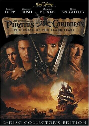Pirates of the Caribbean - The Curse of the Black Pearl  DVD Johnny Depp, Geoffr