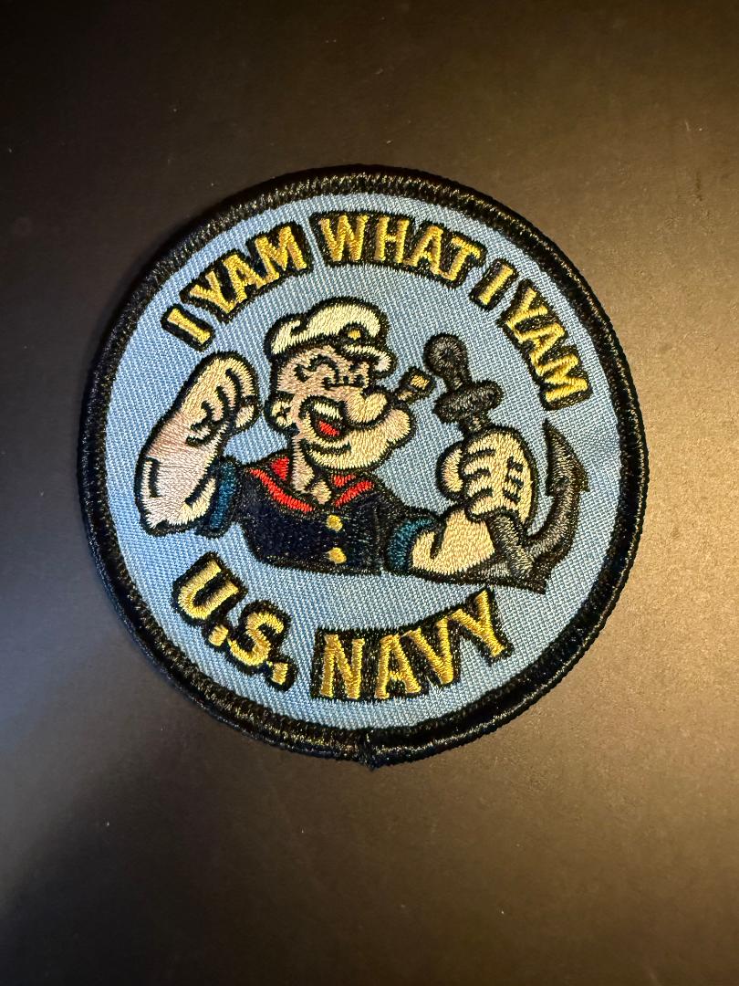 U S Navy "I YAM What I Yam" 3 Inch Patch
