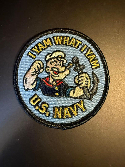 U S Navy "I YAM What I Yam" 3 Inch Patch