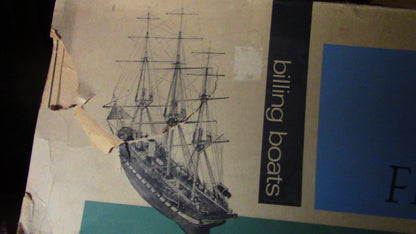 Wooden Model Frigate/Sailboat Kit: The Denmark "Fregatten Jyyland" 1961 Version